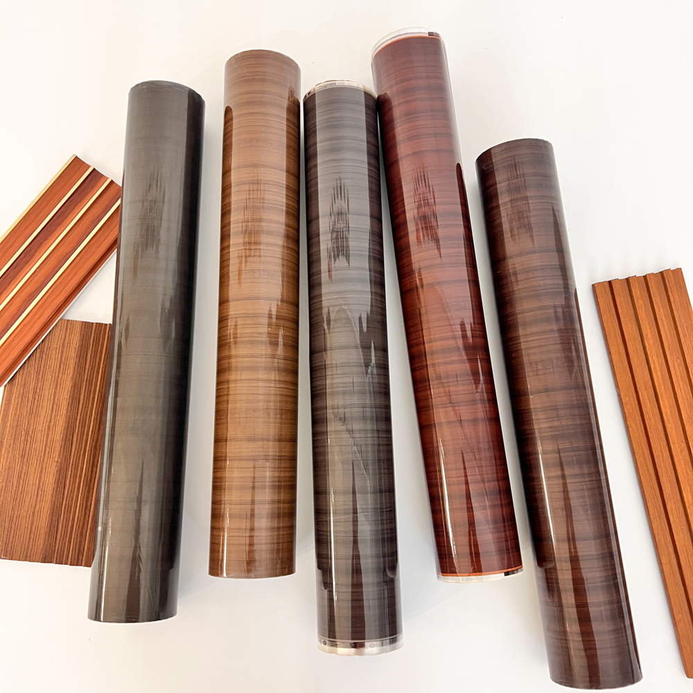 Outdoor wood grain heat transfer film